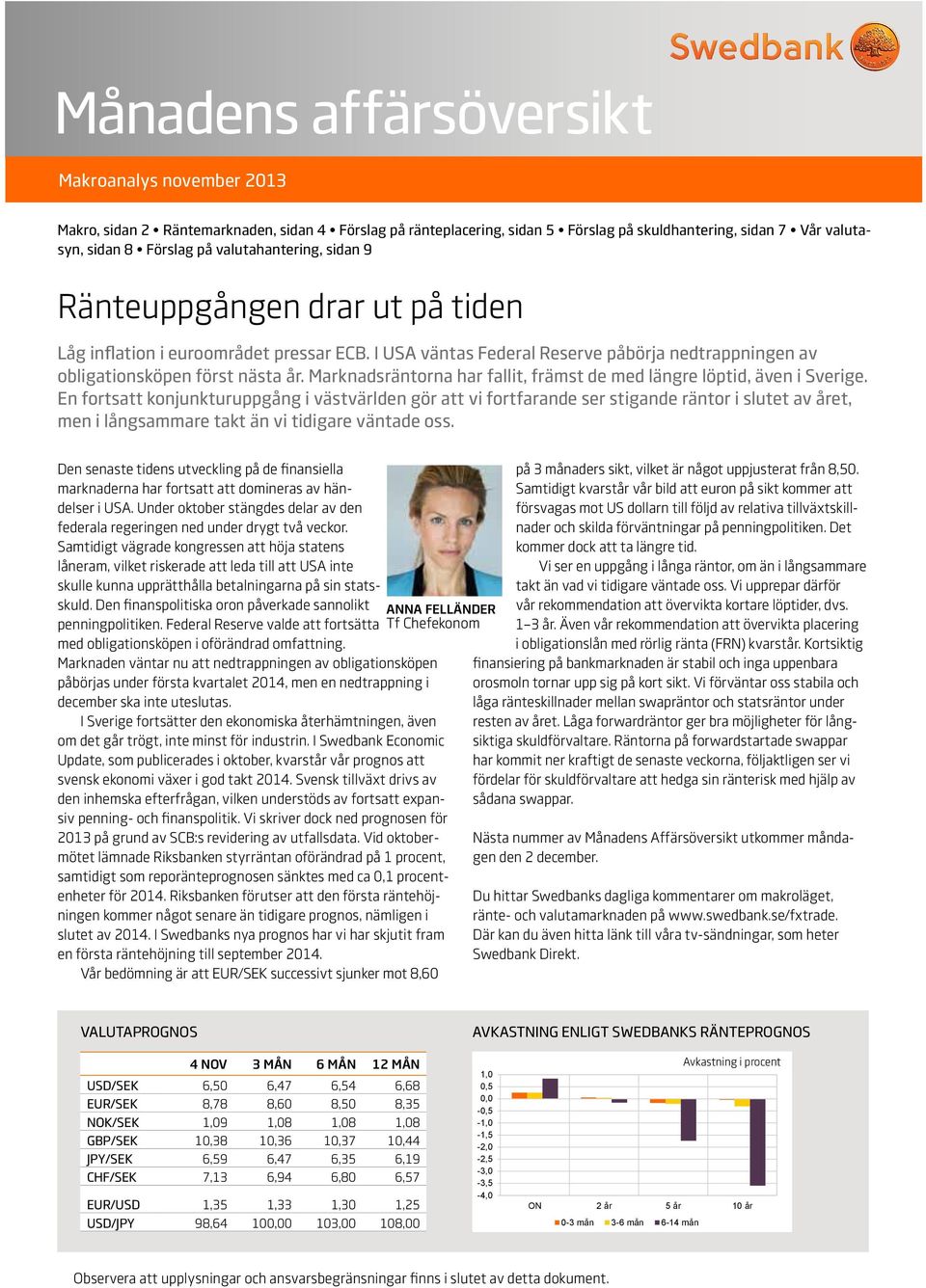 Marknadsräntorna har fallit, främst de med längre löptid, även i Sverige.