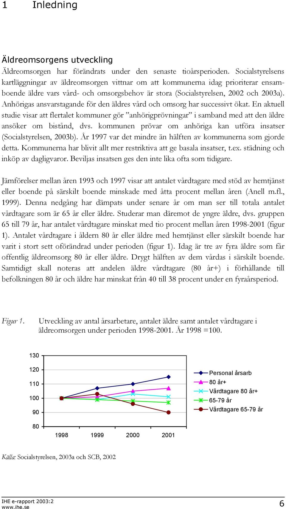 Anhörigas ansvarstagande för den äldres vård och omsorg har successivt ökat. En aktuell studie visar att flertalet kommuner gör anhörigprövningar i samband med att den äldre ansöker om bistånd, dvs.