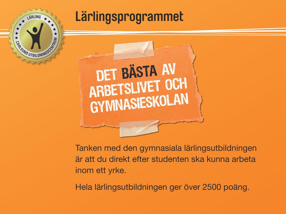 efter studenten ska kunna arbeta inom
