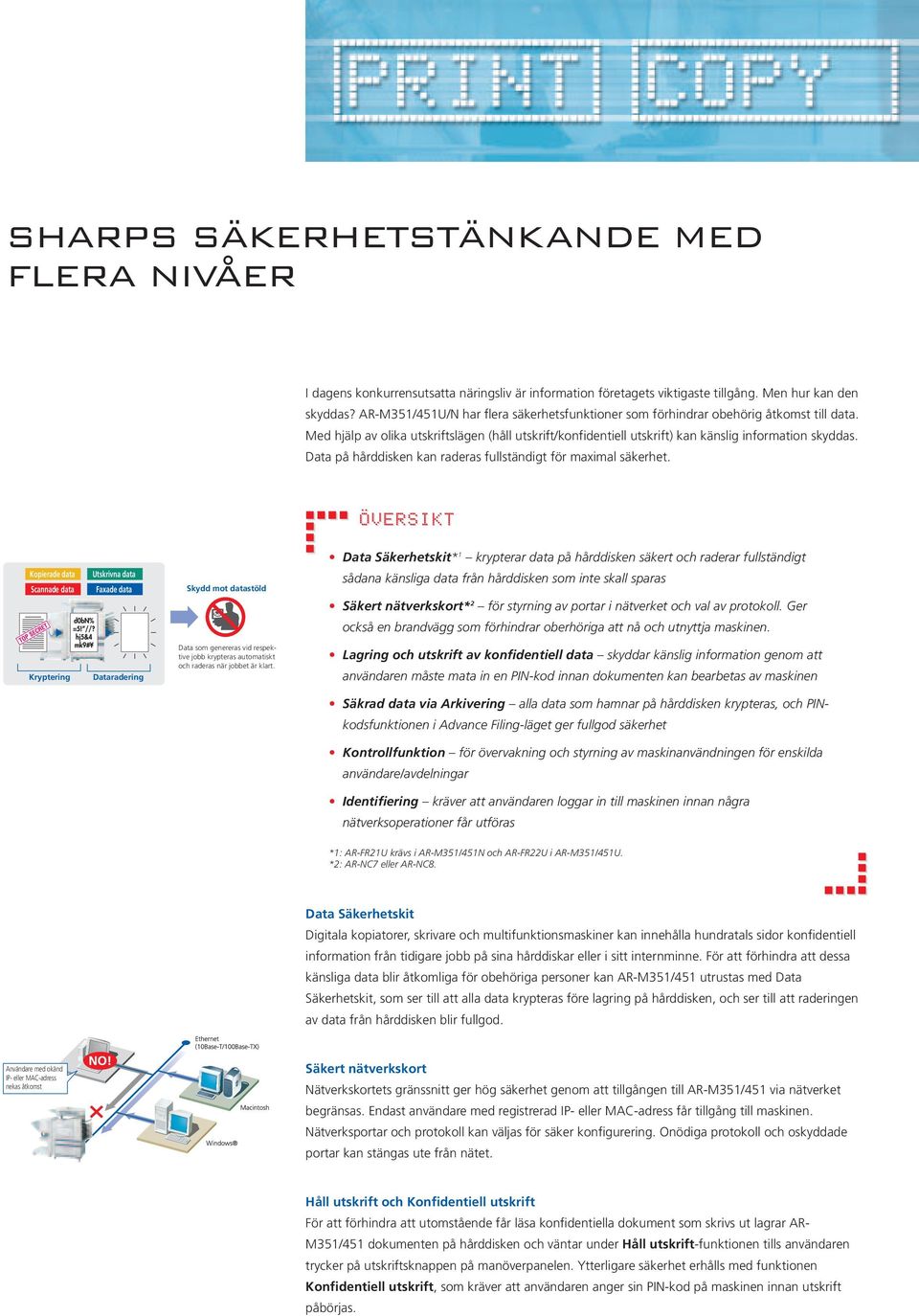 Data på hårddisken kan raderas fullständigt för maximal säkerhet.