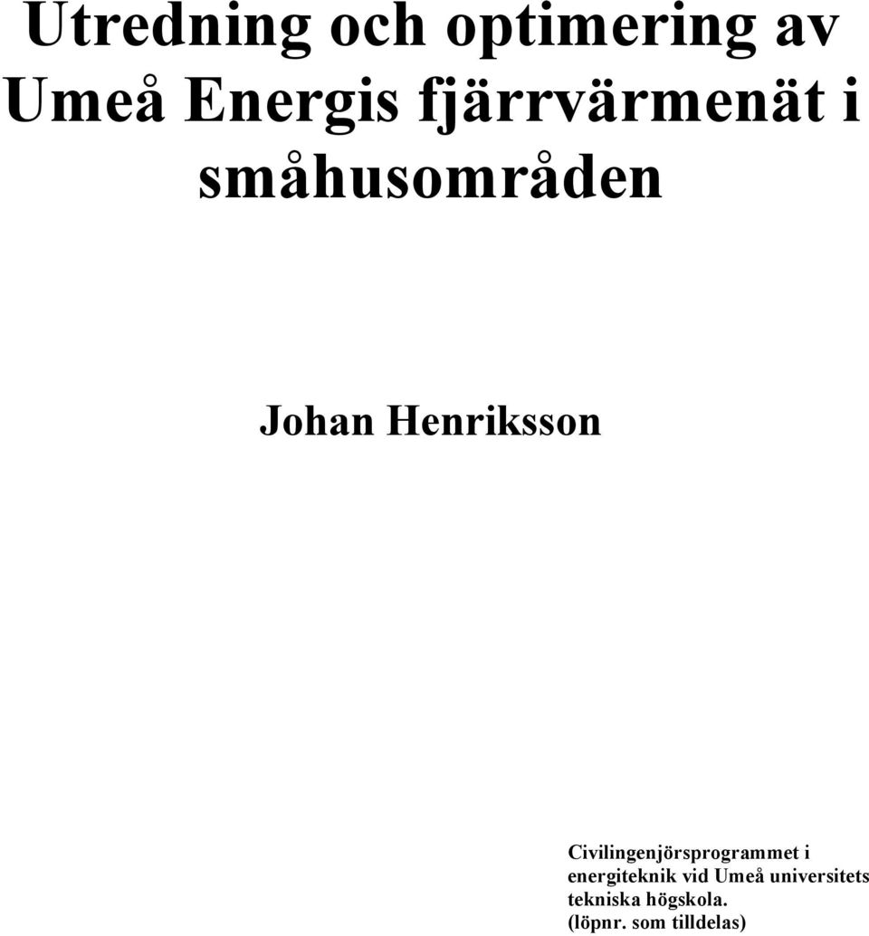 Civilingenjörsprogrammet i energiteknik vid