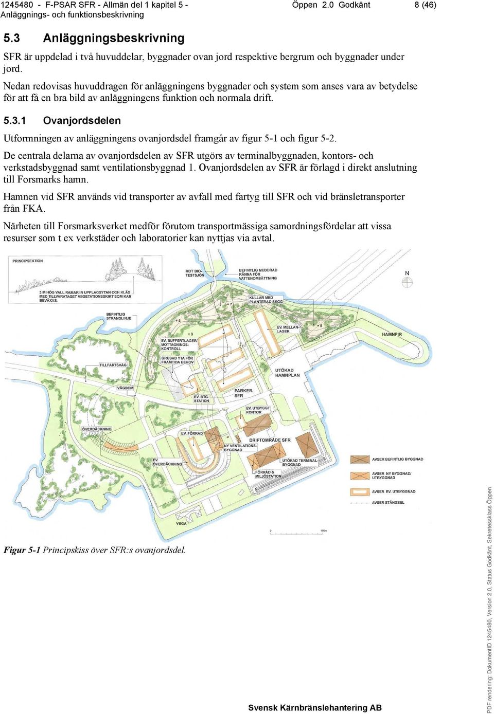 1 Ovanjordsdelen Utformningen av anläggningens ovanjordsdel framgår av figur 5-1 och figur 5-2.