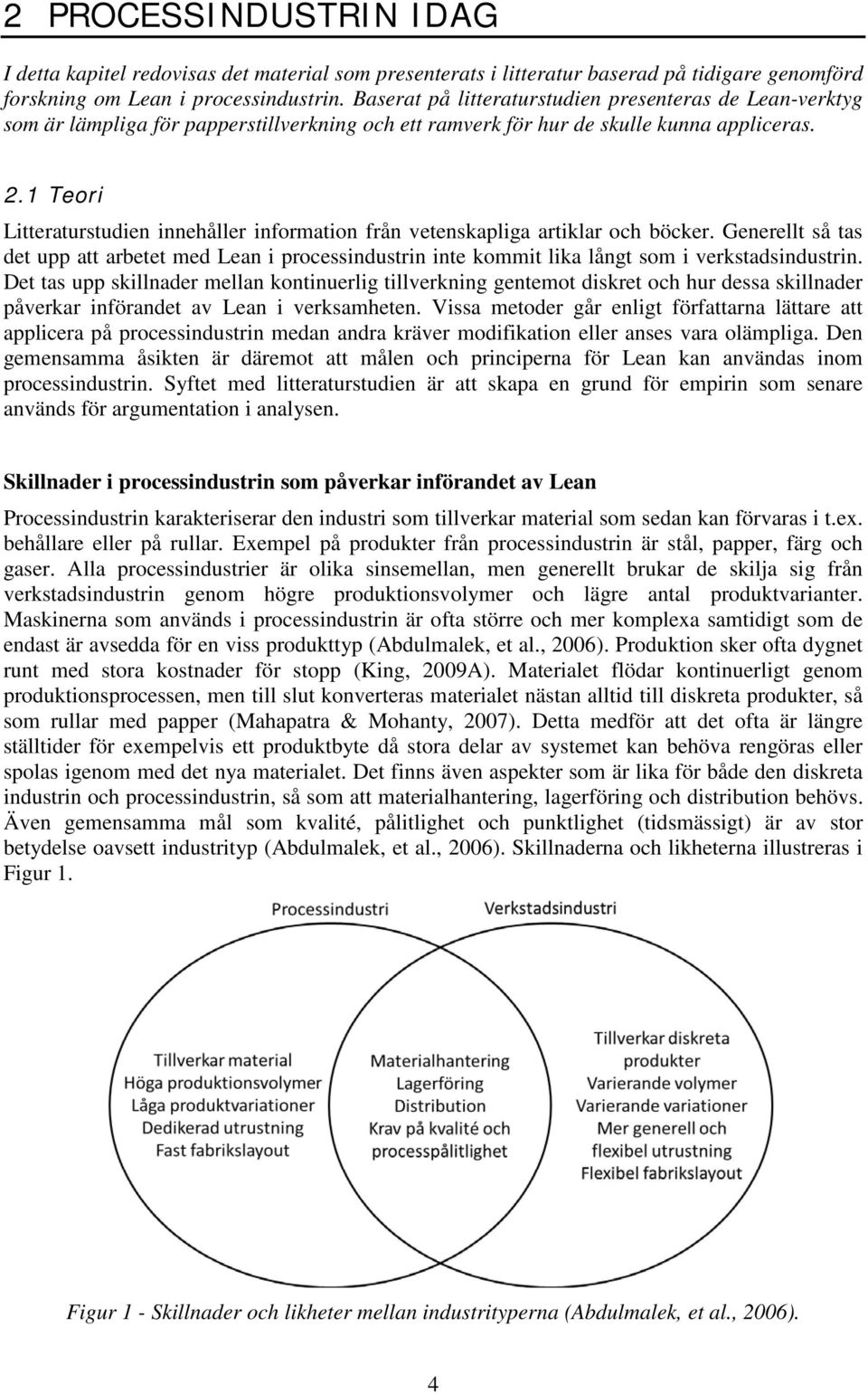 1 Teori Litteraturstudien innehåller information från vetenskapliga artiklar och böcker.