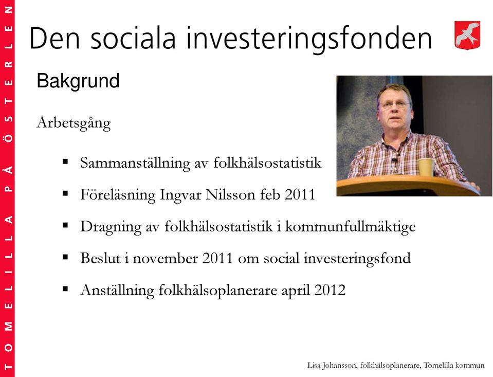 kommunfullmäktige Beslut i november 2011 om social investeringsfond