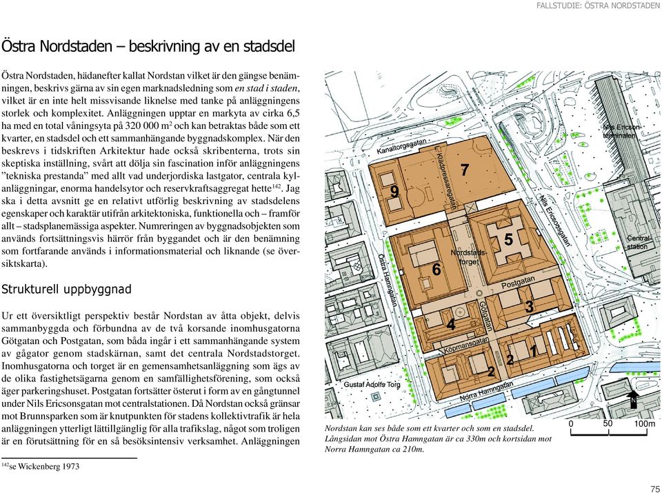 Anläggningen upptar en markyta av cirka 6,5 ha med en total våningsyta på 320 000 m 2 och kan betraktas både som ett kvarter, en stadsdel och ett sammanhängande byggnadskomplex.