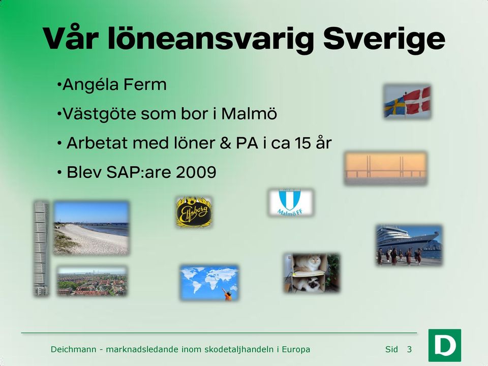 PA i ca 15 år Blev SAP:are 2009 Deichmann -