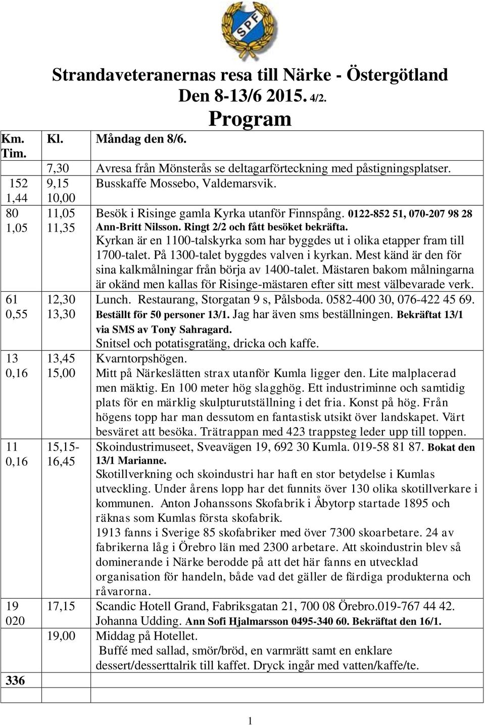 0122-852 51, 070-207 98 28 11,35 Ann-Britt Nilsson. Ringt 2/2 och fått besöket bekräfta. Kyrkan är en 1100-talskyrka som har byggdes ut i olika etapper fram till 1700-talet.