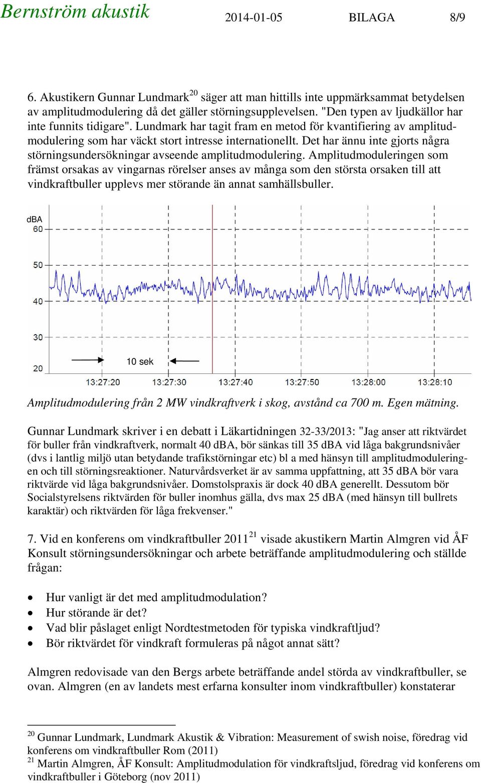 Det har ännu inte gjorts några störningsundersökningar avseende amplitudmodulering.