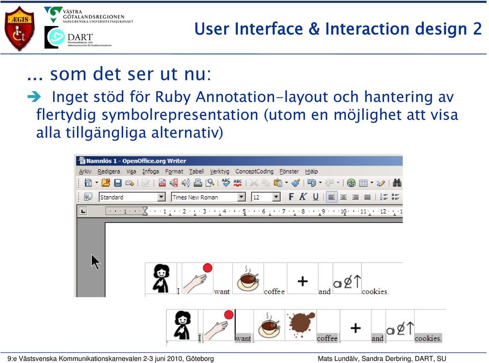 Annotation-layout och hantering av flertydig