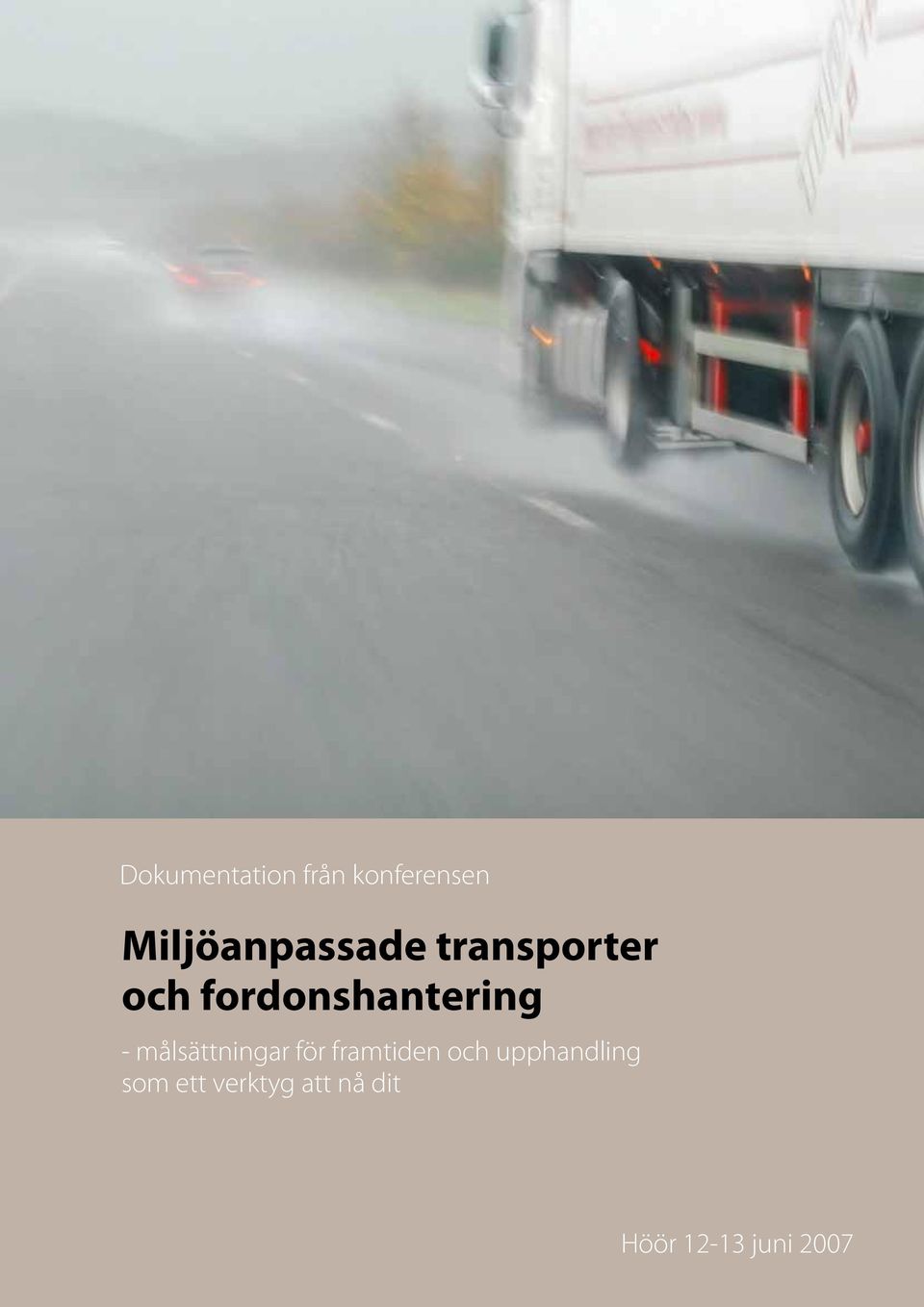 fordonshantering - målsättningar för