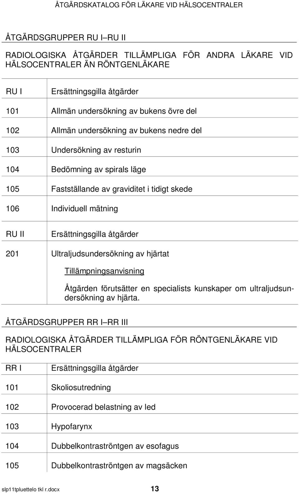 av hjärtat Åtgärden förutsätter en specialists kunskaper om ultraljudsundersökning av hjärta.