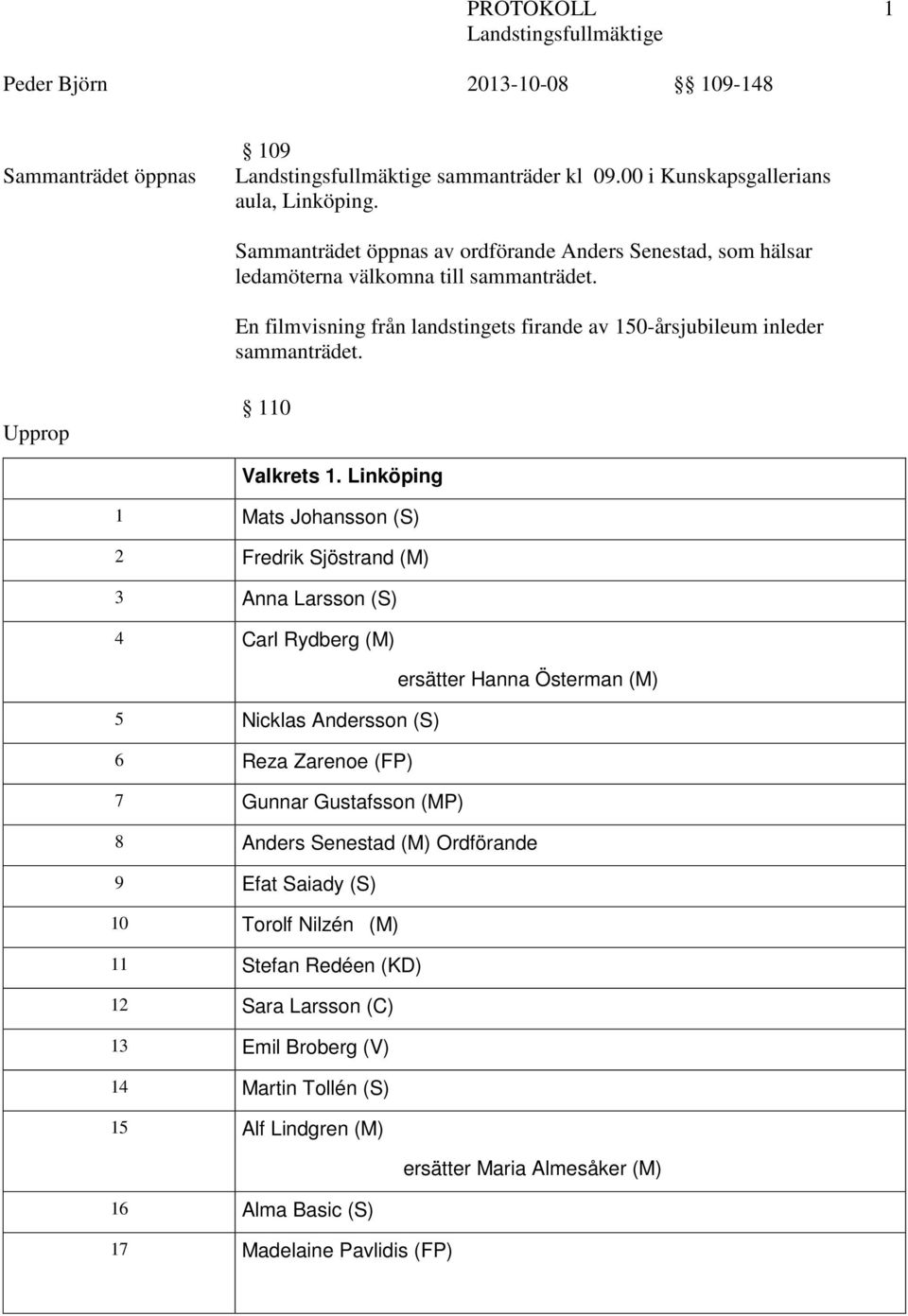 Upprop 110 Valkrets 1.