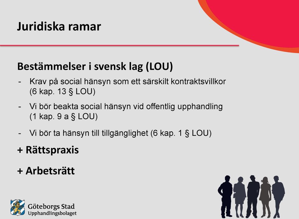 13 LOU) - Vi bör beakta social hänsyn vid offentlig upphandling (1