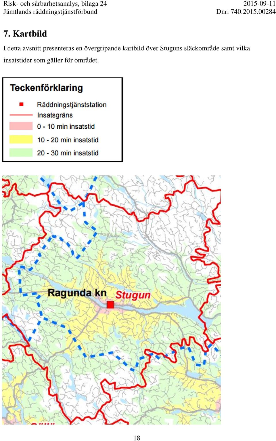 kartbild över Stuguns släckområde