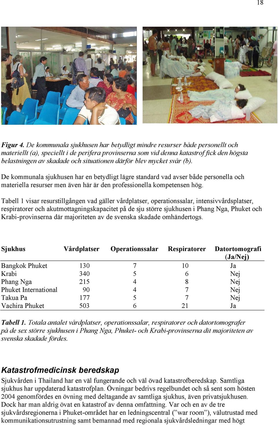 situationen därför blev mycket svår (b). De kommunala sjukhusen har en betydligt lägre standard vad avser både personella och materiella resurser men även här är den professionella kompetensen hög.