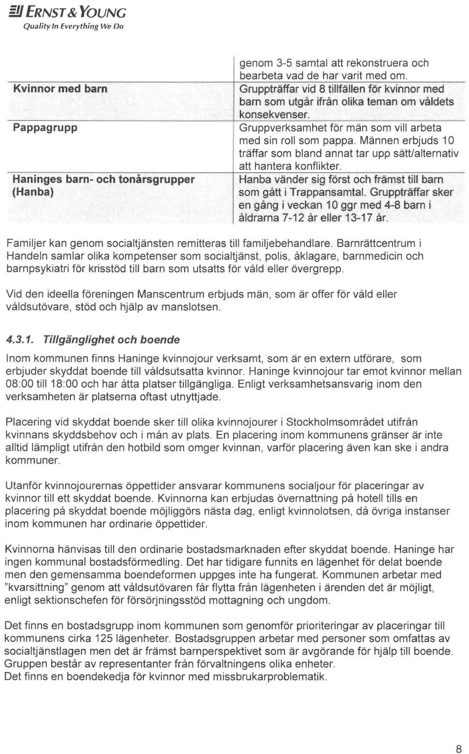 Månnen erbjuds 10 treffar som bland ennat tar upp sitt/alternativ att hentere konflikter. Hanba vinder sig forst och fremst till barn som gått i Trappansamtal.