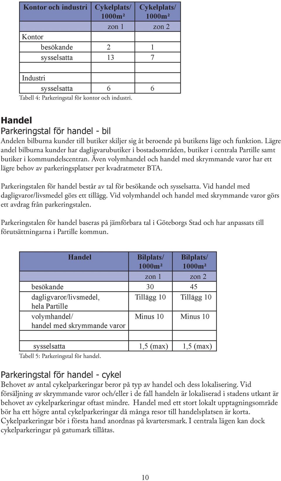 Lägre andel bilburna kunder har dagligvarubutiker i bostadsområden, butiker i centrala Partille samt butiker i kommundelscentran.