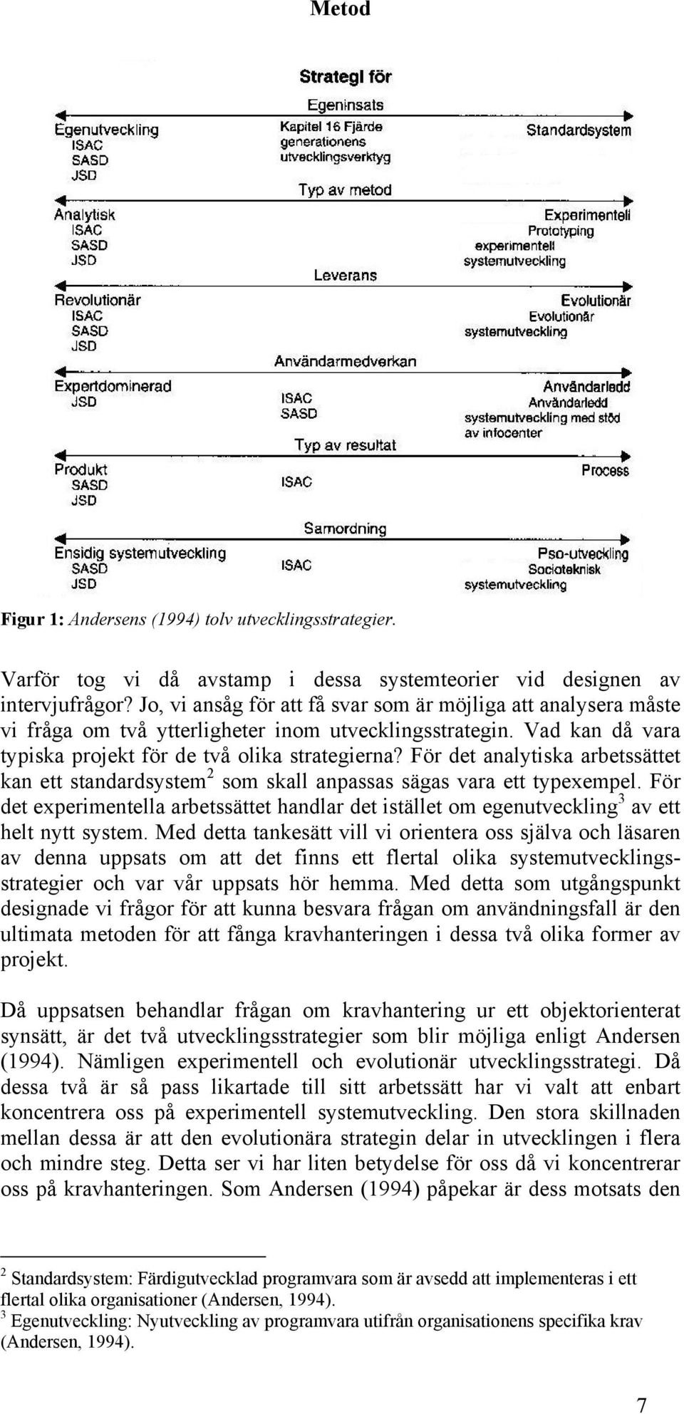 För det analytiska arbetssättet kan ett standardsystem 2 som skall anpassas sägas vara ett typexempel.