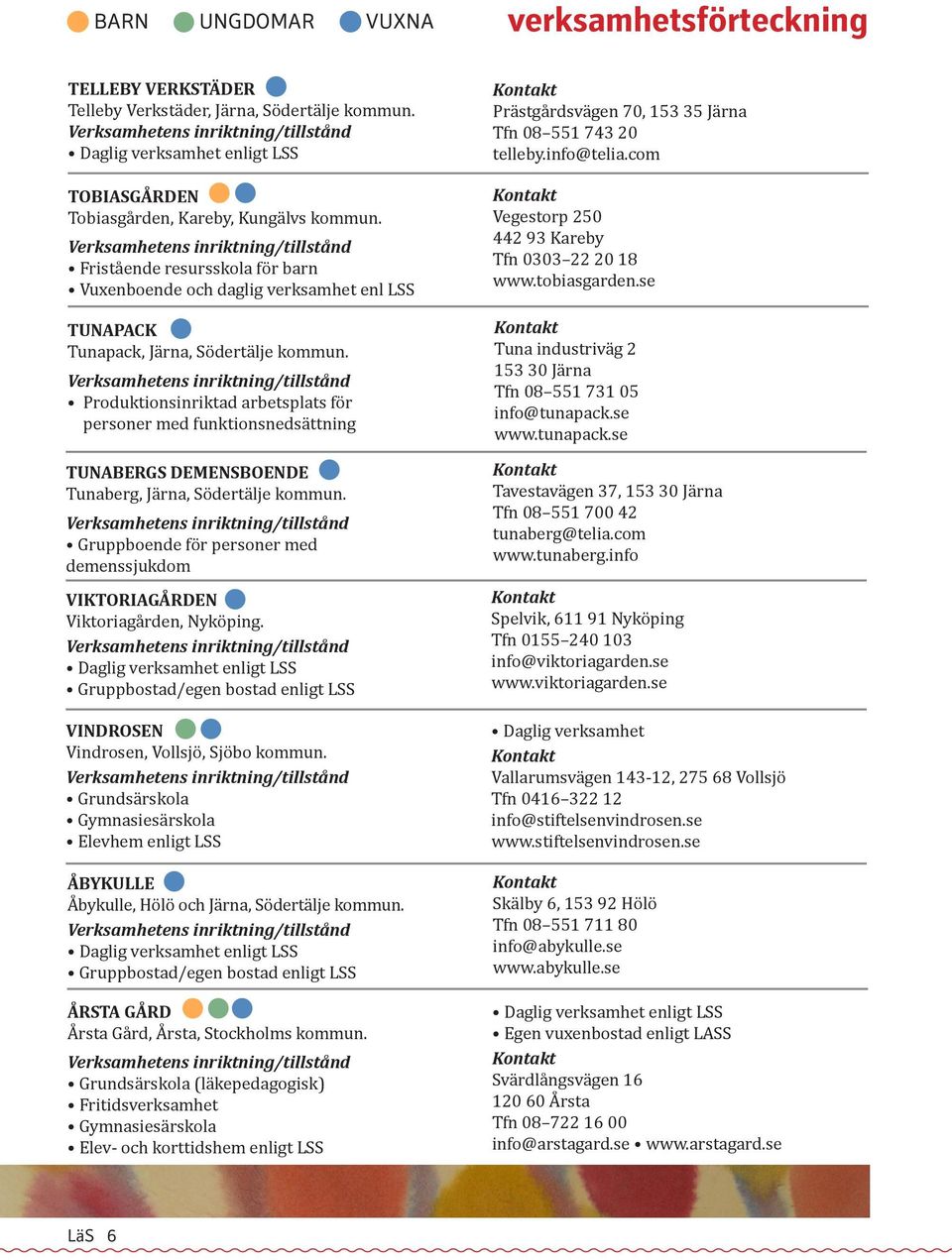 Produktionsinriktad arbetsplats för personer med funktionsnedsättning TUNABERGS DEMENSBOENDE Tunaberg, Järna, Södertälje kommun.