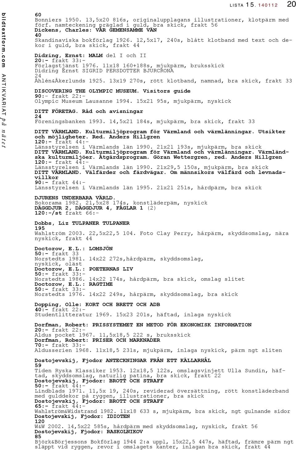 12,5x17, 0s, blått klotband med text och dekor i guld, bra skick, frakt 44 Didring, Ernst: MALM del I och II 20:- frakt 33:- Förlagstjänst 1976.