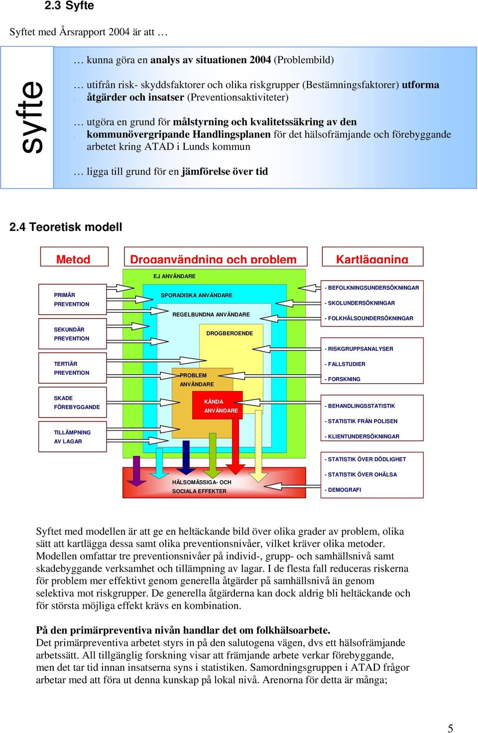 arbetet kring ATAD i Lunds kommun ligga till grund för en jämförelse över tid 2.