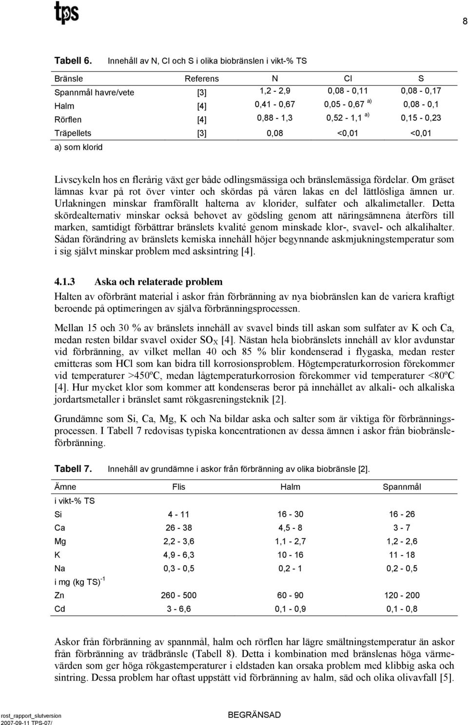 Träpellets [3],8 <,1 <,1 a) som klorid Livscykeln hos en flerårig växt ger både odlingsmässiga och bränslemässiga fördelar.