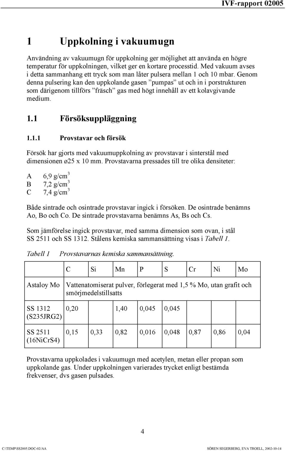 Genom denna pulsering kan den uppkolande gasen pumpas ut och in i porstrukturen som därigenom tillförs fräsch gas med högt innehåll av ett kolavgivande medium. 1.