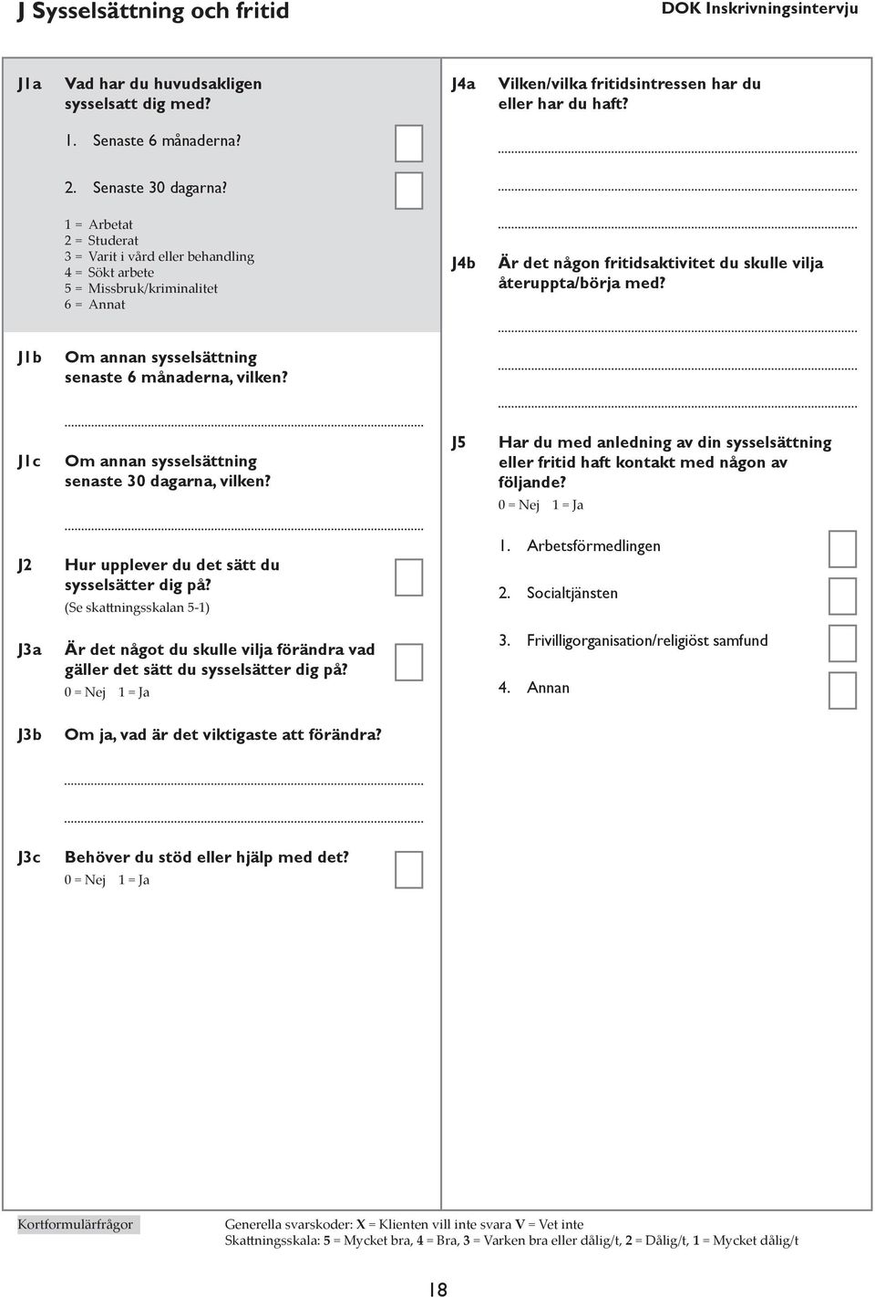 J1b Om annan sysselsättning senaste 6 månaderna, vilken? J1c Om annan sysselsättning senaste 30 dagarna, vilken?