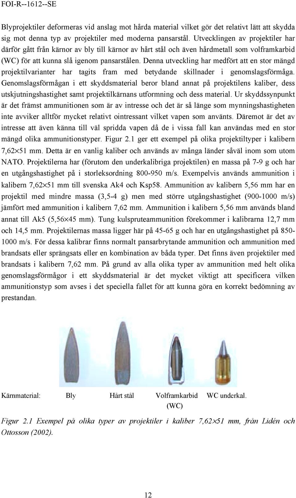 Denna utveckling har medfört att en stor mängd projektilvarianter har tagits fram med betydande skillnader i genomslagsförmåga.