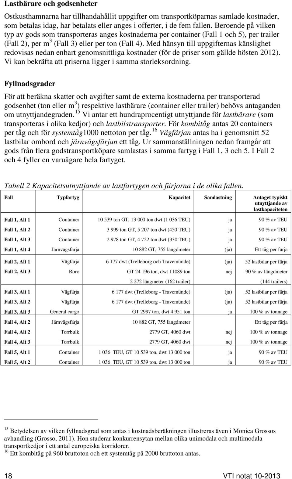 Med hänsyn till uppgifternas känslighet redovisas nedan enbart genomsnittliga kostnader (för de priser som gällde hösten 2012). Vi kan bekräfta att priserna ligger i samma storleksordning.