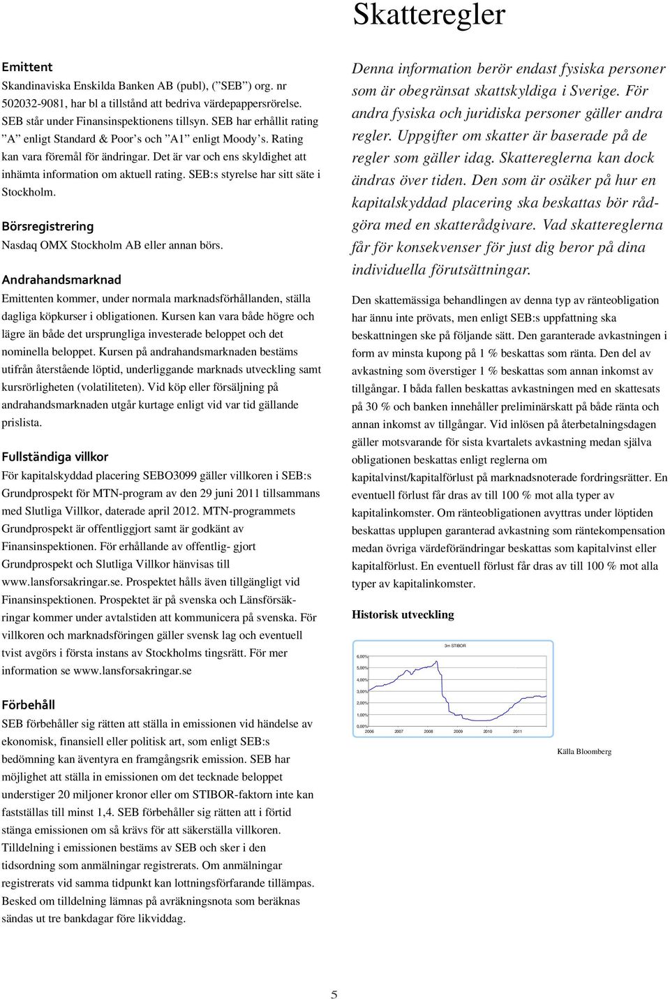 SEB:s styrelse har sitt säte i Stockholm. Börsregistrering Nasdaq OMX Stockholm AB eller annan börs.