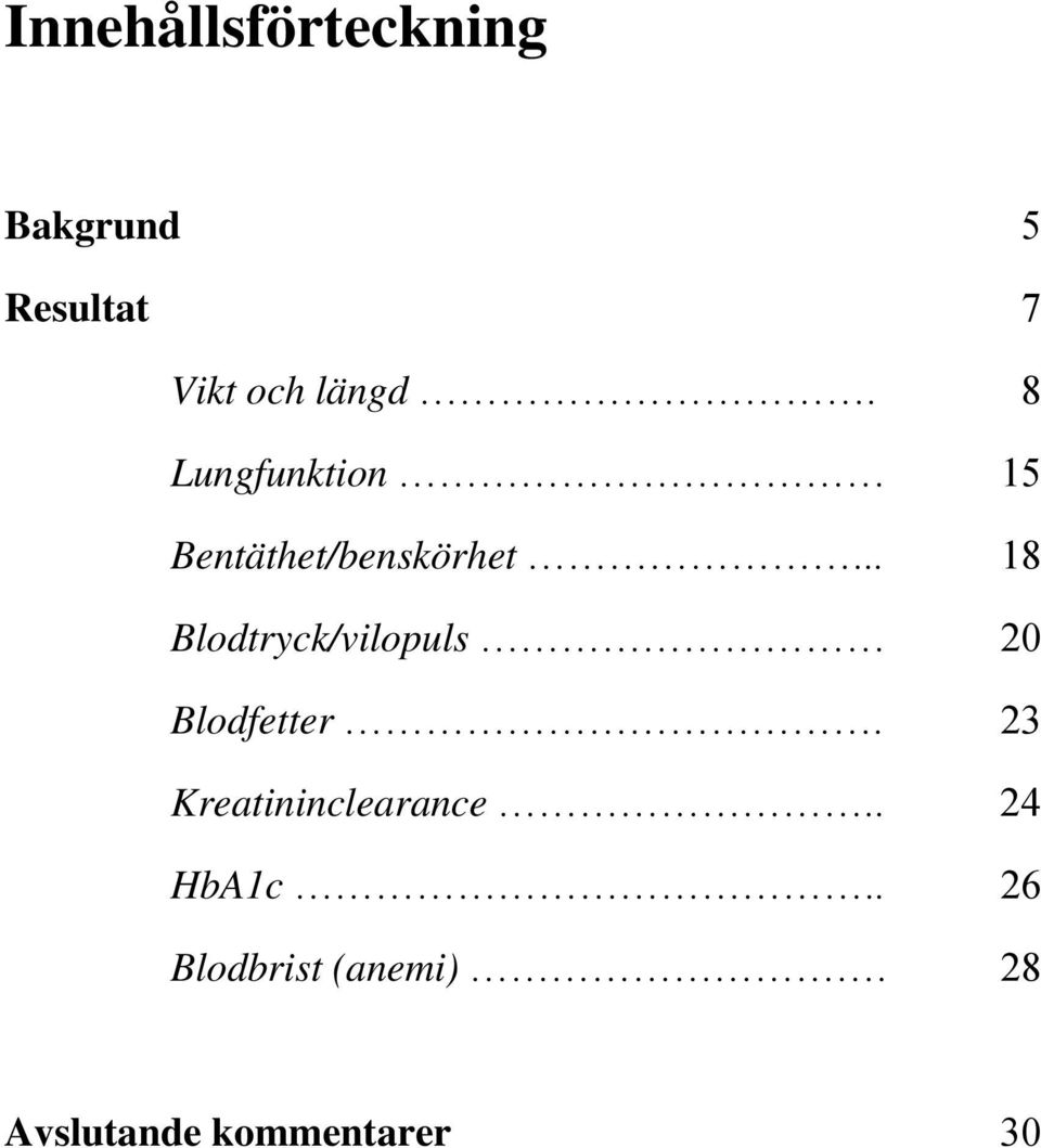 .. 18 Blodtryck/vilopuls 20 Blodfetter.