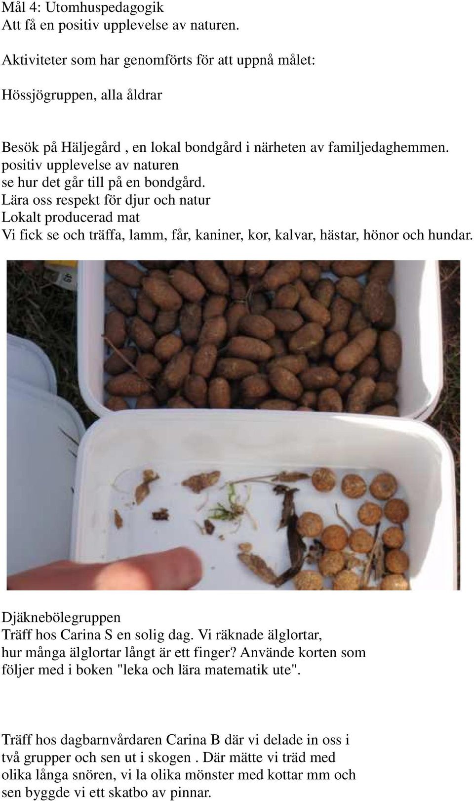 positiv upplevelse av naturen se hur det går till på en bondgård.