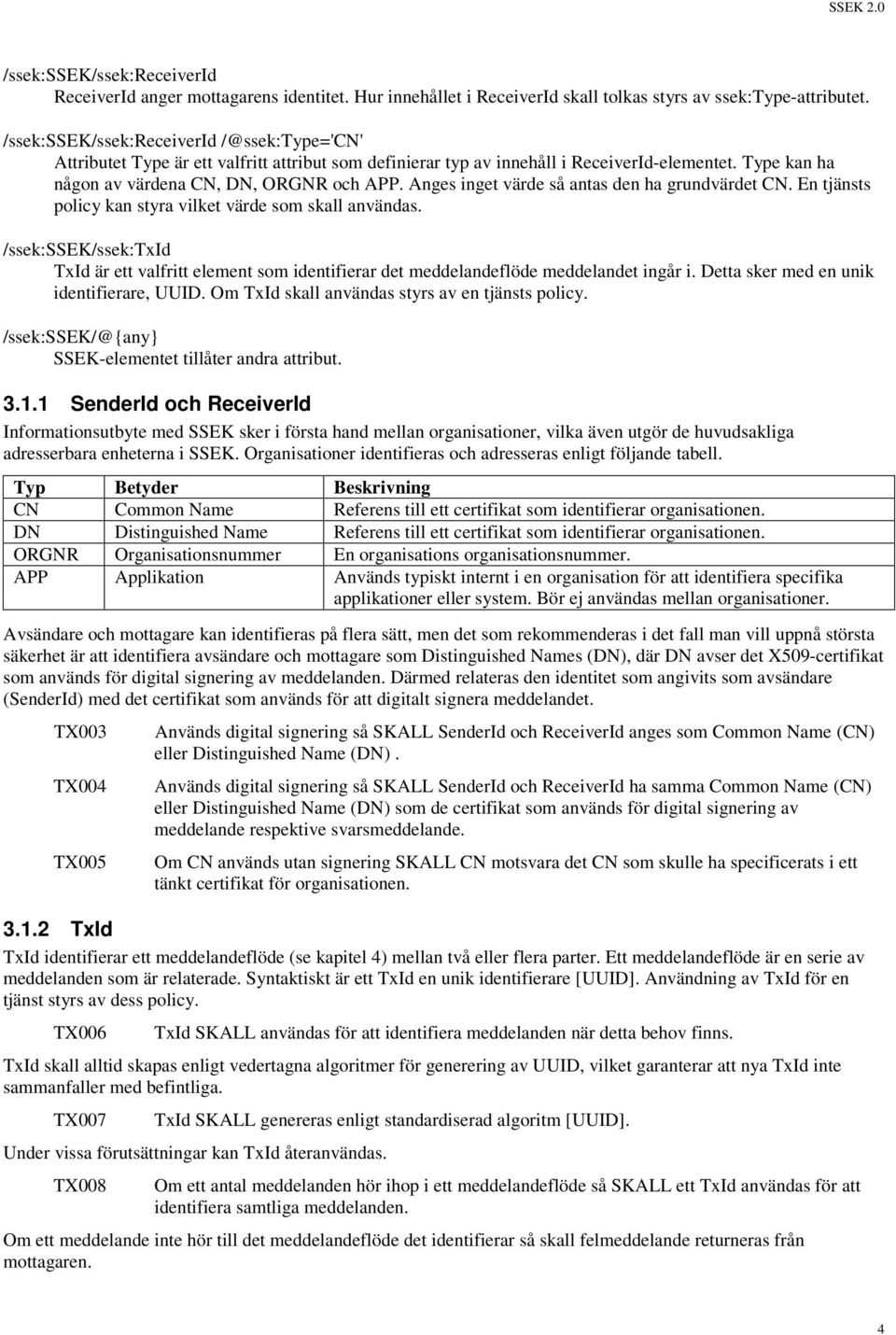 Anges inget värde så antas den ha grundvärdet CN. En tjänsts policy kan styra vilket värde som skall användas.