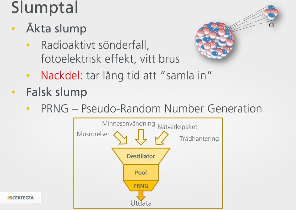 slump PRNG Pseudo-Random Number Generation Musrörelser