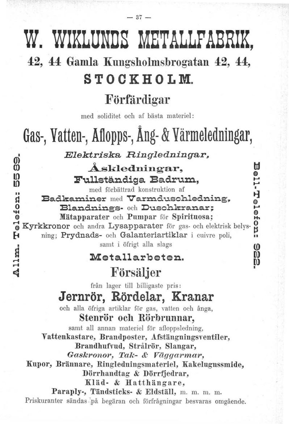 , ~ med förbättrad konstruktion af ~.. ~ J1 :E3adka:rr.l.inermed Var:rr.l.duschledning, (I) O :E31andnings. och Duschkranar ;.