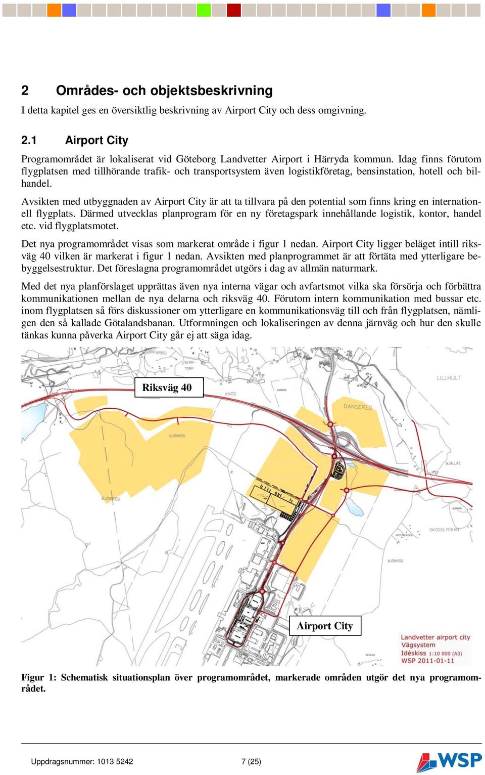 Idag finns förutom flygplatsen med tillhörande trafik- och transportsystem även logistikföretag, bensinstation, hotell och bilhandel.