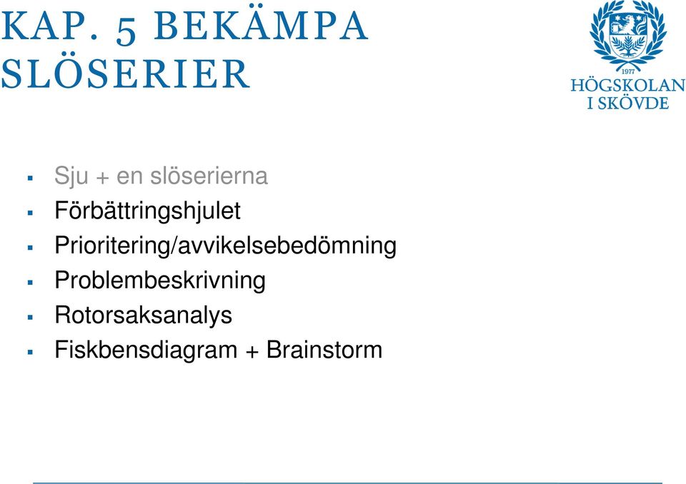Prioritering/avvikelsebedömning