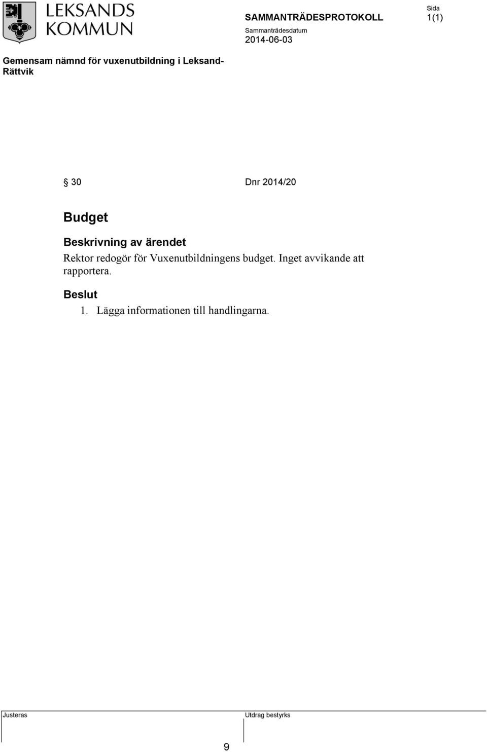 budget.