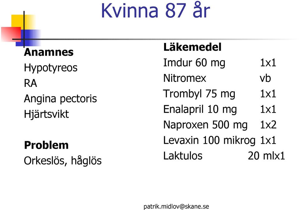 mg 1x1 Nitromex vb Trombyl 75 mg 1x1 Enalapril 10 mg