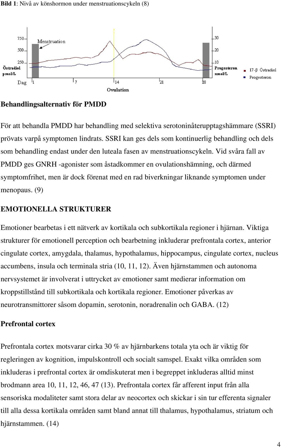 Vid svåra fall av PMDD ges GNRH -agonister som åstadkommer en ovulationshämning, och därmed symptomfrihet, men är dock förenat med en rad biverkningar liknande symptomen under menopaus.