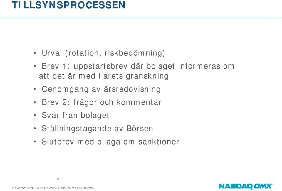 granskning Genomgång av årsredovisning Brev 2: frågor och kommentar