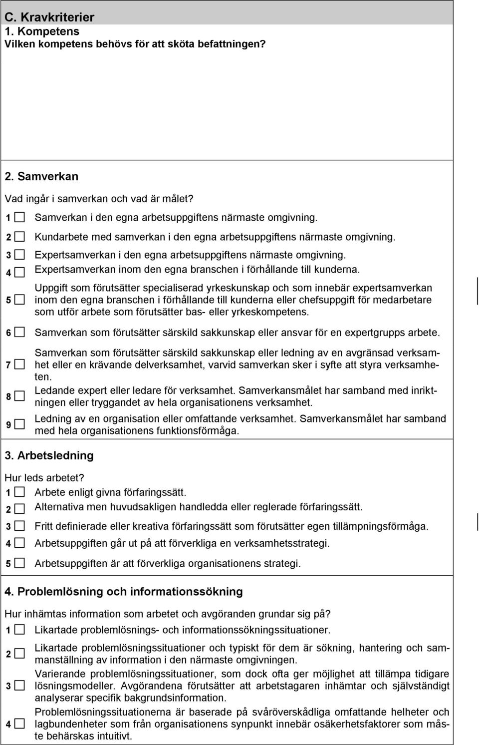 4 Expertsamverkan inom den egna branschen i förhållande till kunderna.