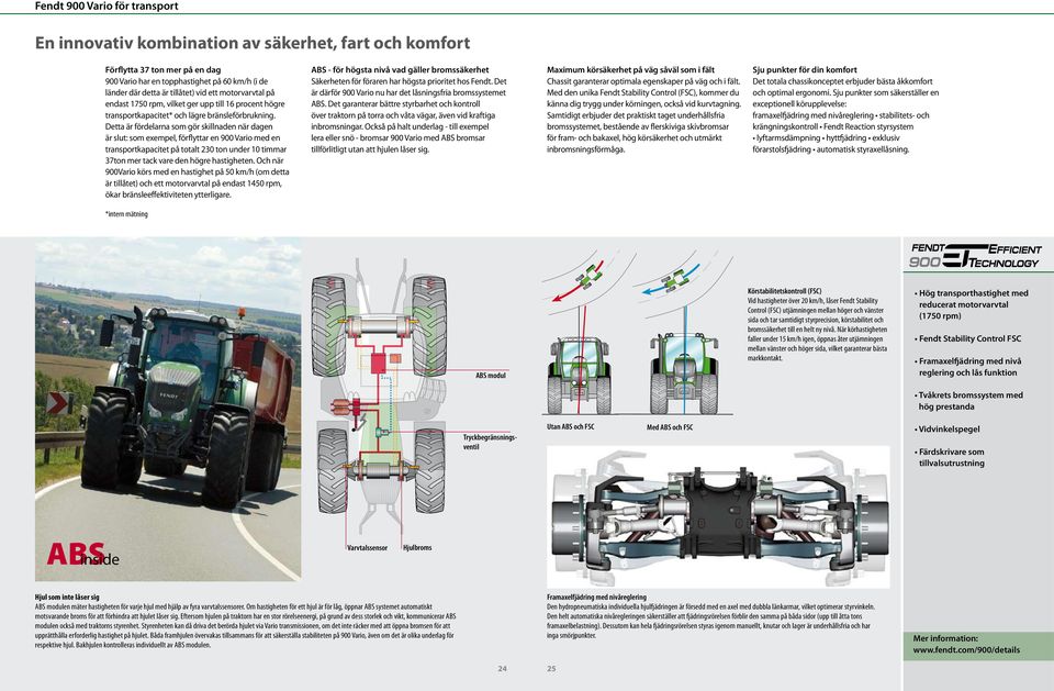 Detta är fördelarna som gör skillnaden när dagen är slut: som exempel, förflyttar en 900 Vario med en transportkapacitet på totalt 230 ton under 0 timmar 37ton mer tack vare den högre hastigheten.