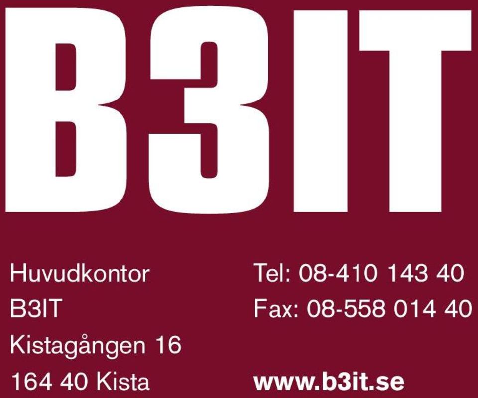 Kista Tel: 08-410 143 40