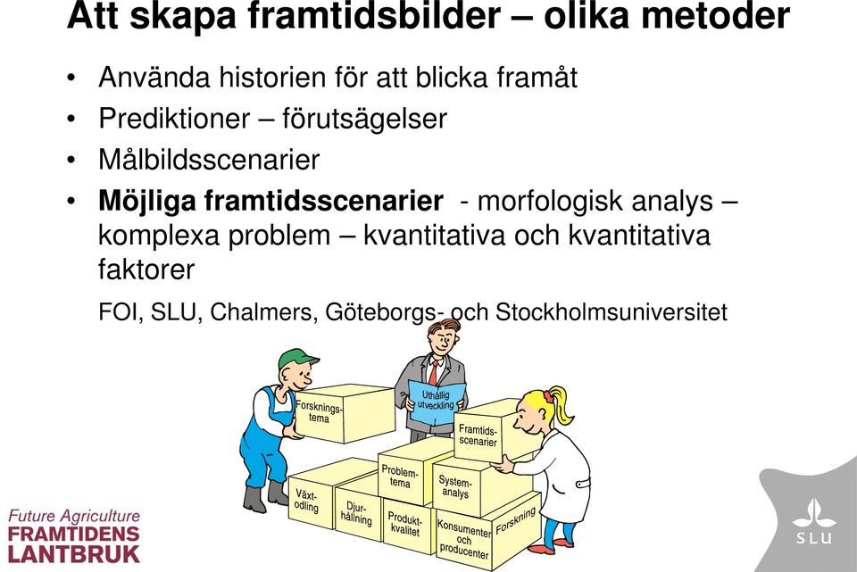 framtidsscenarier - morfologisk analys komplexa problem kvantitativa