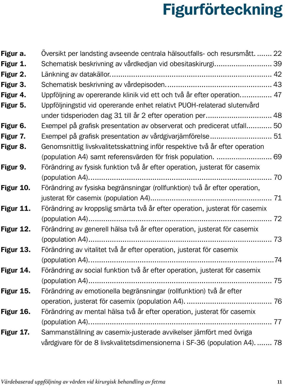 Uppföljningstid vid opererande enhet relativt PUOH-relaterad slutenvård under tidsperioden dag 31 till år 2 efter operation per 48 Figur 6.