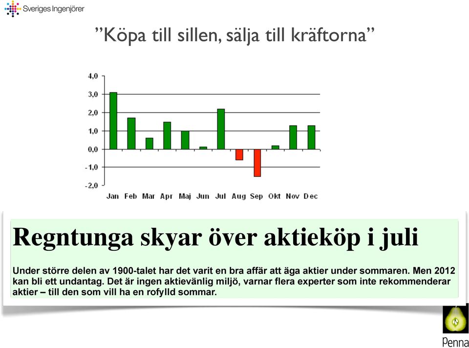 sommaren. Men 2012 kan bli ett undantag.