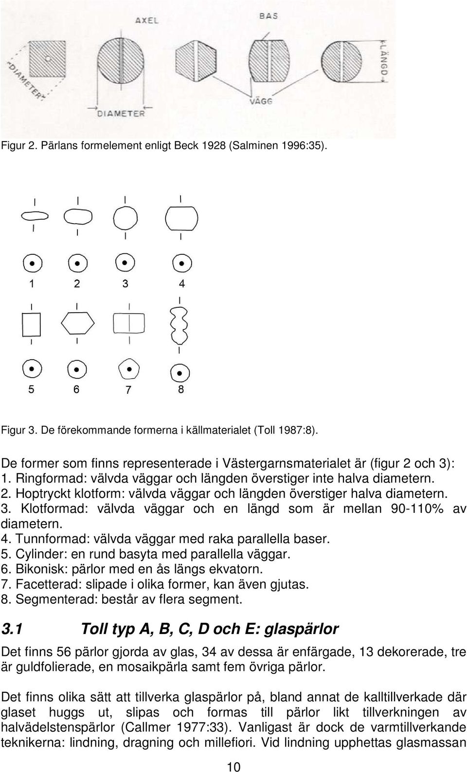 3. Klotformad: välvda väggar och en längd som är mellan 90-110% av diametern. 4. Tunnformad: välvda väggar med raka parallella baser. 5. Cylinder: en rund basyta med parallella väggar. 6.