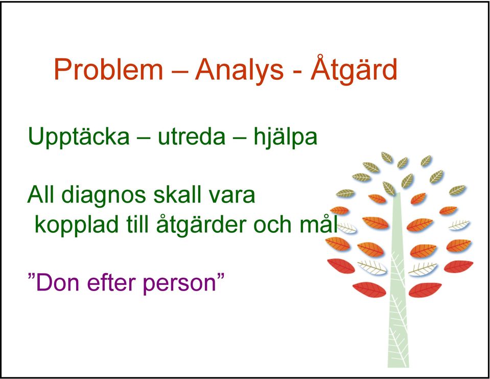 diagnos skall vara kopplad